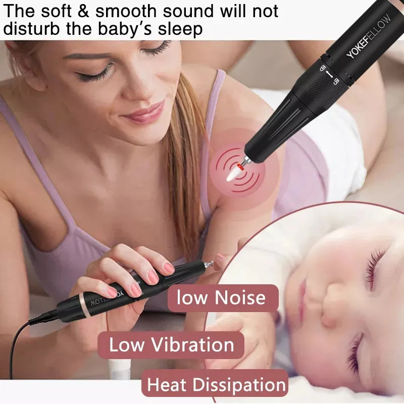 35000RPM Electric Nail Drill Machine With Touch Switch Nail Milling Cutter For Acrylic Nail Gel Polish Nail Sander DIY Nails