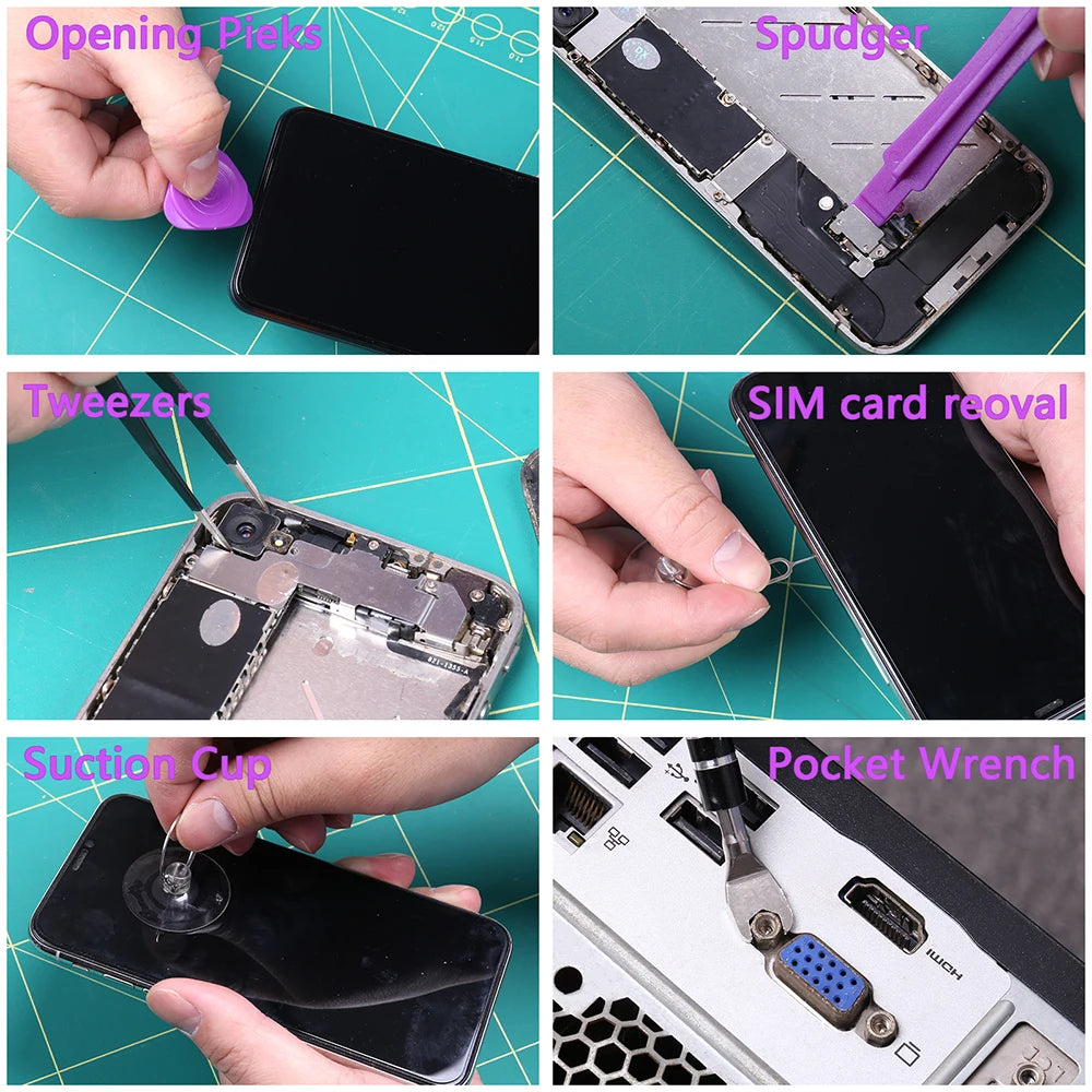 NEW Arrivals 170PCS In 1 Set Precision Screwdriver Set Magnetic Screw Driver Bits Torx Hex Bits iPhone Computer TV Mobile Phone Laptop Tablets Drone Professional Handle Repair Tool Kit