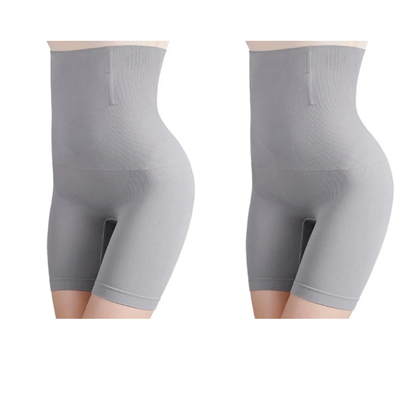 NEW Arrivals 2PCS Set S(50KG) -6XL (135KG) Plus Size Women Belly Shaping Brief High Waist Lifting Hip Pants Slimming Panties Postpartum Shaper Underwear Safety Panty