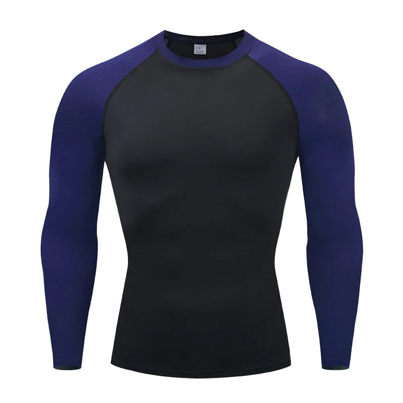 NEW S-3XL 5 Colors Men Compression Running T-Shirt Fitness Tight Long Sleeve Sport T-shirt Training Jogging Shirts Gym Sportswear Quick Dry Sports Clothes