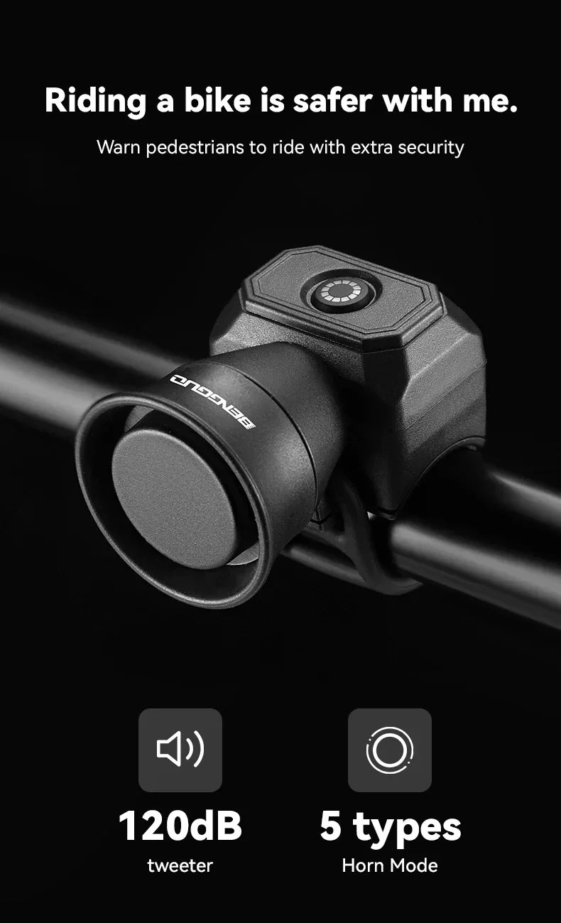 NEW Arrivals Bicycle Horn Mountain Bike Mini USB Charging Waterproof Electronic Bike Bell Riding Equipment Children's Scooter Accessories