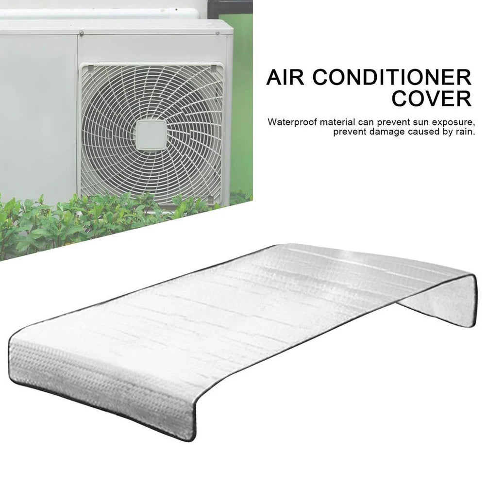 NEW Arrivals 46x95CM Air Conditioning Cover Outdoor Sun Rainproof Anti-Dust Anti-Snow Cleaning Cover Home Air Conditioner Keep Cleaning Tool for Home Office Shopping Stores