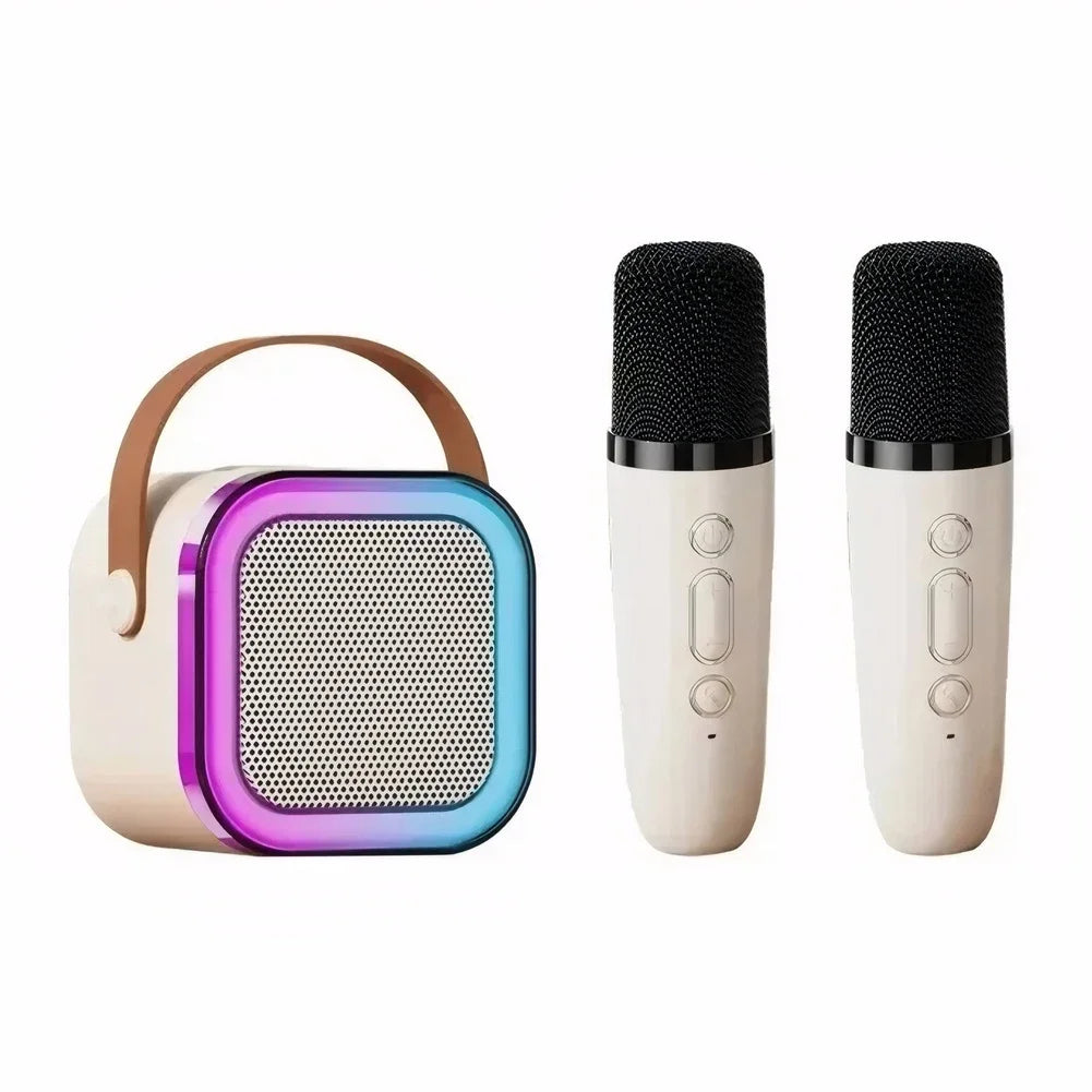 NEW Arrivals K12 Karaoke Machine Portable Bluetooth 5.3 PA Speaker System with 1-2 Wireless Microphones Home Family Singing Children's Gifts