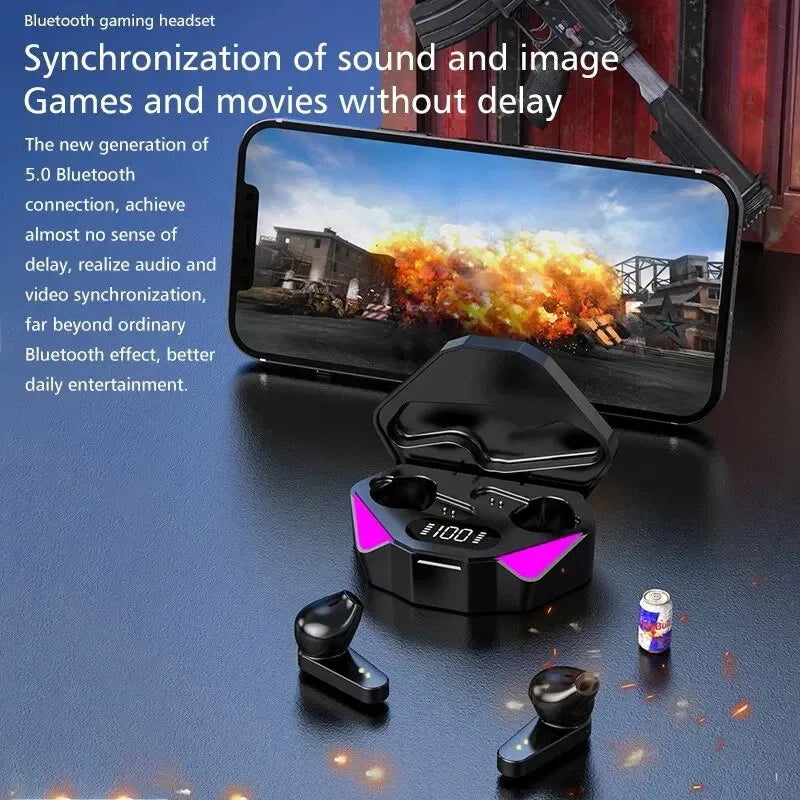 NEW Arrivals X15 TWS Gaming Earphone Wireless Bluetooth Earphone With Microphone Bass Audio Sound 9D Stereo Music HiFi Headset For Gamer All Phones Electronics Supplies