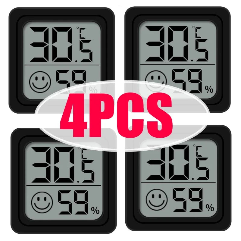 NEW Arrivals 4/6PCS Set Mini Digital Thermometer Hygrometer Indoor Temperature Electronic Monitor Hygrometer Outdoor Room Baby Living Room Home Smart Devices