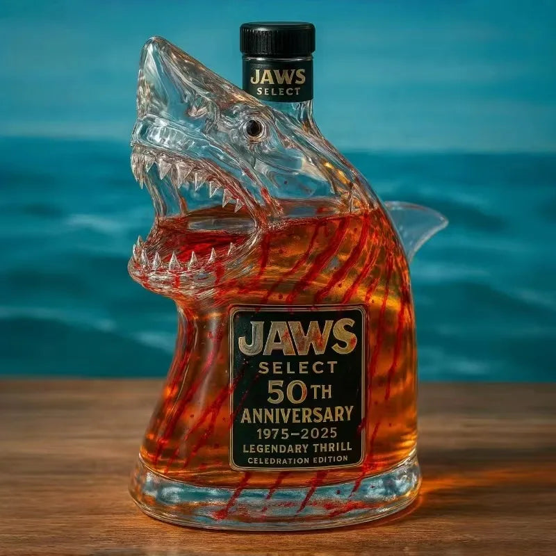 NEW Arrivals Shark Statue Whiskey Wine Liquor Bottle, Decanter Wine Decoration For Bar ,Office, Home Animal Whiskey Bottle 3D Engraved Shark Glass 320ml