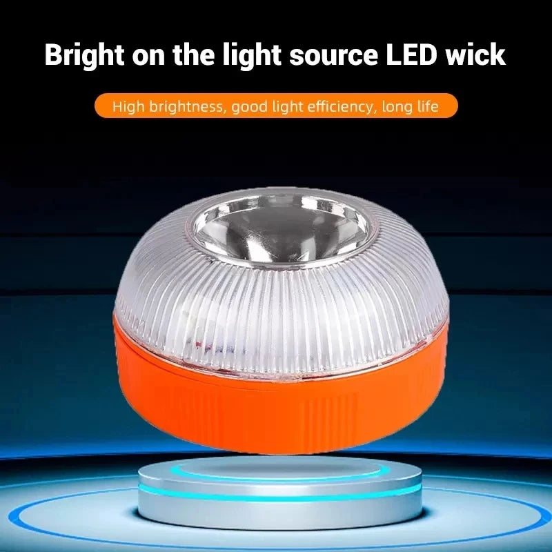 NEW Arrivals Car Emergency Beacon Light USB Rechargeable V16 Magnetic Induction Strobe Flashing Warning Light Help Flash Safety Signal Lamp