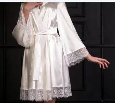 NEW S-2XL Sexy Luxury Silk Robe for Women Large Size Fun Underwear Sleep Dress Trendy Nightgown Comfortable Soft Material Home Wear Robes