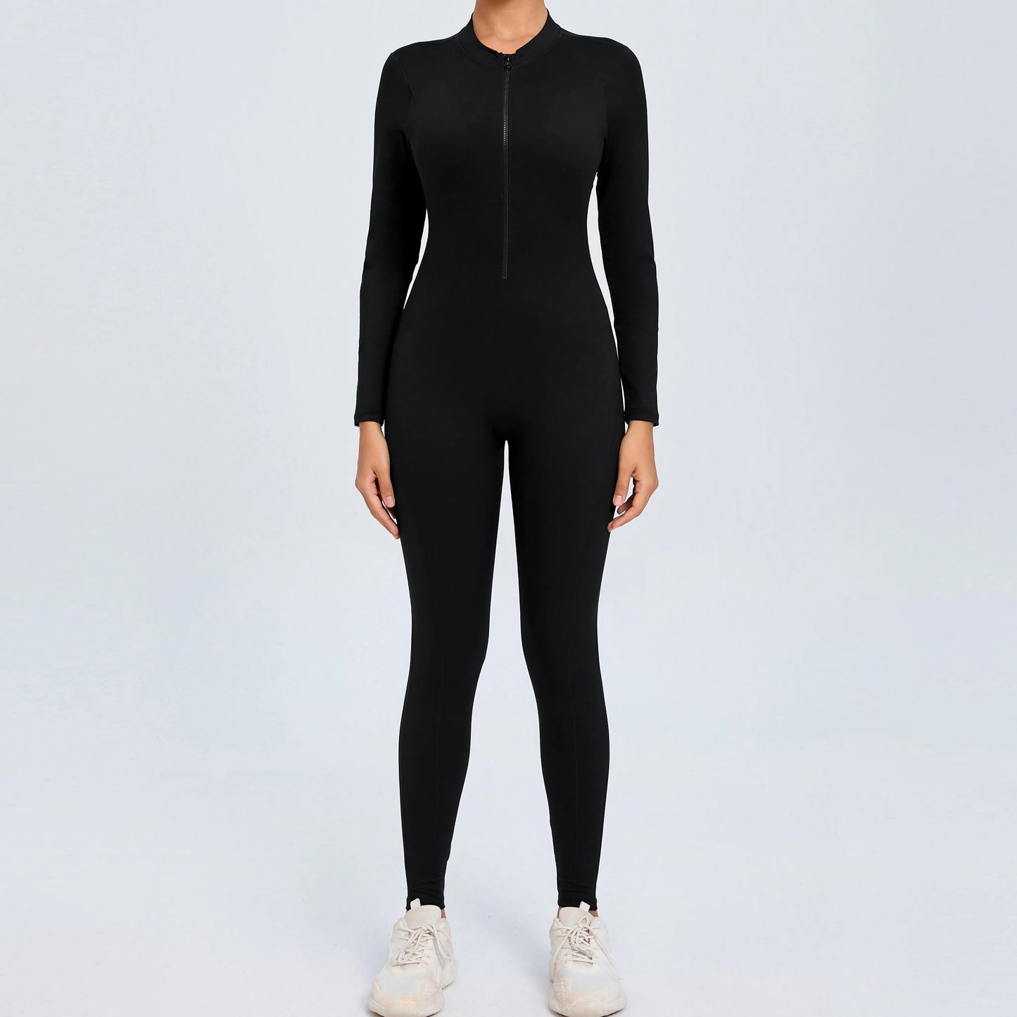 NEW Arrivals 10 Colors Women Sportwear Yoga Jumpsuit Zip Long Sleeve Back Open Outfit Fitness Tracksuit Tight One-piece Gym Overalls Sports Bodysuit