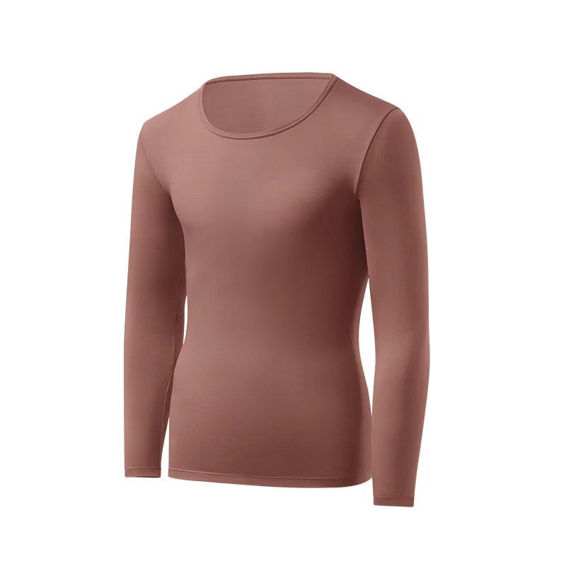 NEW Arrivals 1pcs Men's Ultrathin Thermal Underwear High Elasticity Plus Size Constant Temperature Seamless Long Sleeve Bottoming Tops