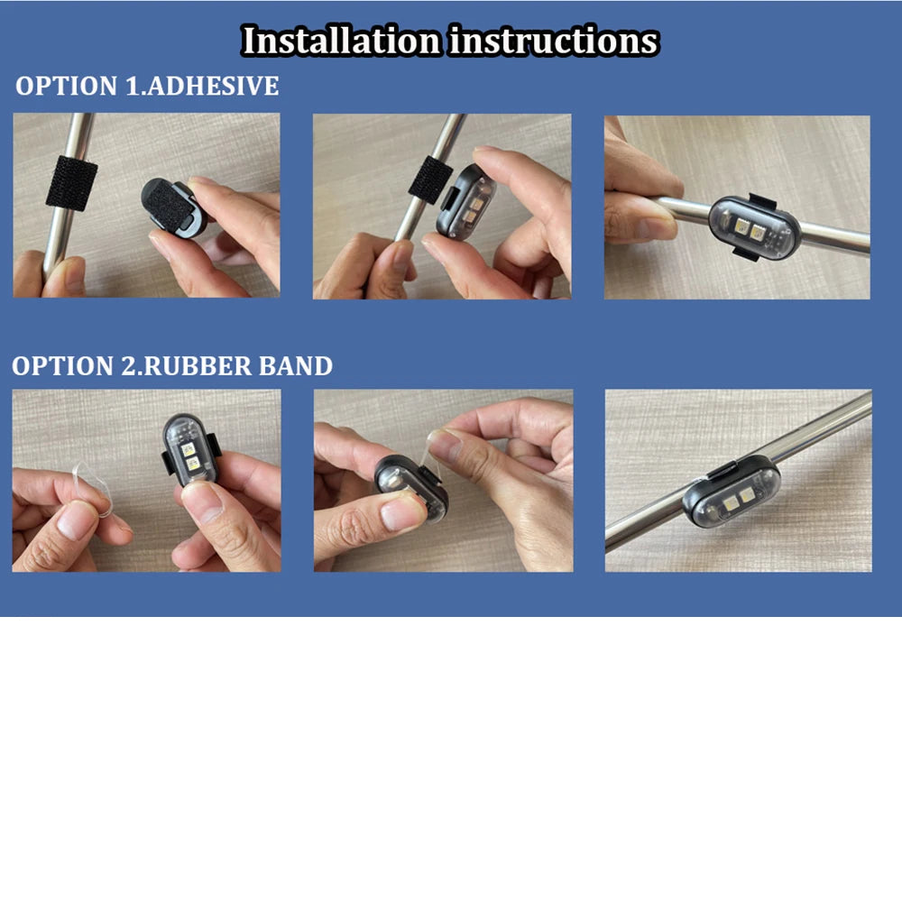 RGB Led Aircraft Strobe lights Motorcycle Lights LED Flash Position Wireless Light Aircraft Airplane Helicopter Warning Lights