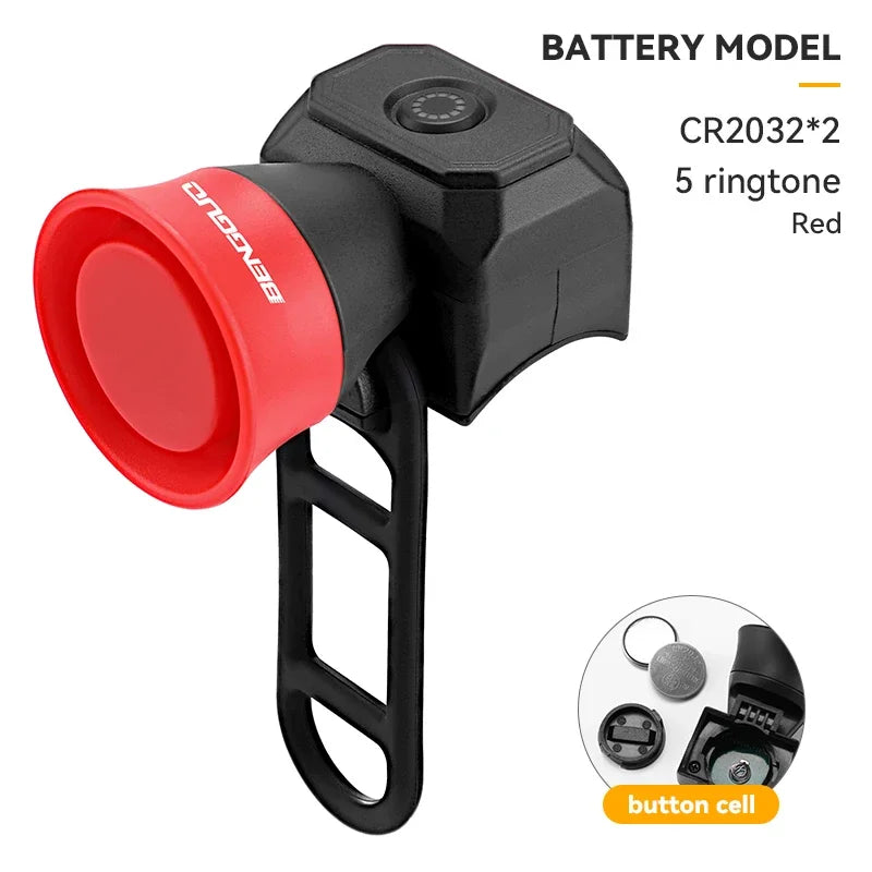 NEW Arrivals Bicycle Horn Mountain Bike Mini USB Charging Waterproof Electronic Bike Bell Riding Equipment Children's Scooter Accessories