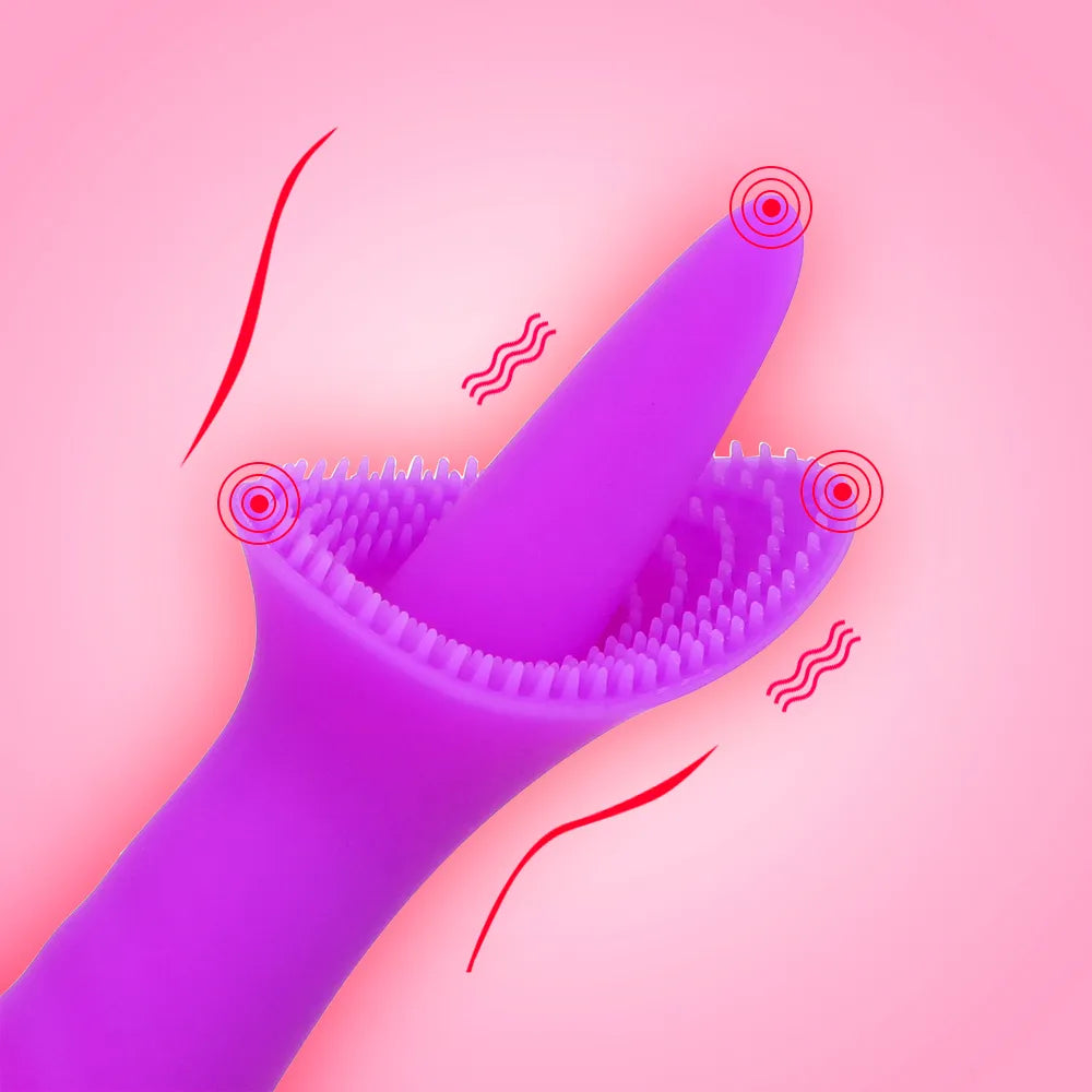 14cm Brush Tongue Licking Vibrators For Women Nipple Clitoris Licks Vaginal Anal Toys Female Masturbator Sex Products Erotic Set