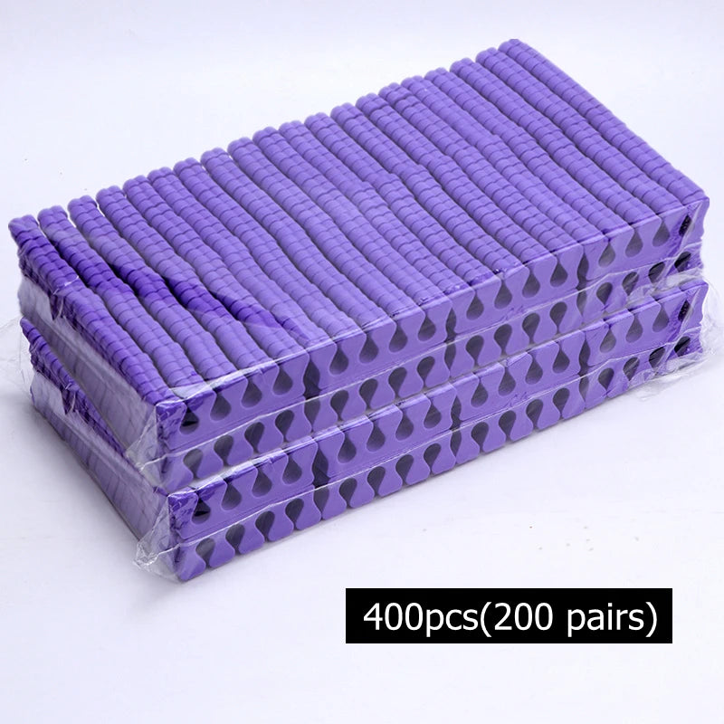 NEW Arrivals 200/400PCS Set Nail Art Toes Separators Soft Sponge Fingers Foot Gel UV Polish Coating Painting Manicure Pedicure Tools Foam Women Cosmetic Accessories Manicure Pedicure Supplies