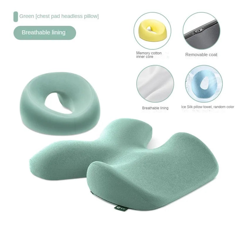 NEW Arrivals 2PCS Set 4 Colors Memory Foam Salon Massage Pillow Universal Face Cradle for Massage SPA Beauty Salon Pad Relax U Shape Face Chest Ribs Pillow Massage Set