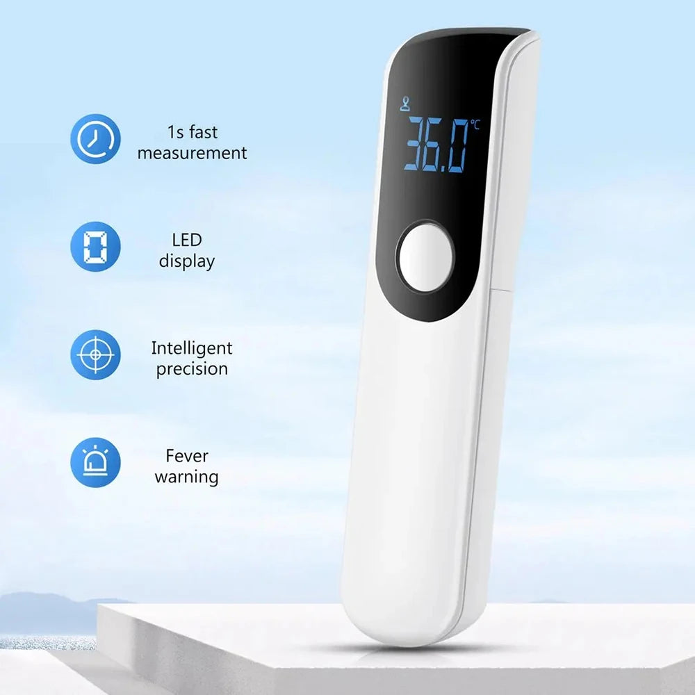 NEW Arrivals 2PCS Set Medical IR Fever Thermometer Digital Ear Thermometer Child Adult Non-Contact Body Temperature or Mini Oximeter Blood Oxygen Tool Health Care Supplies