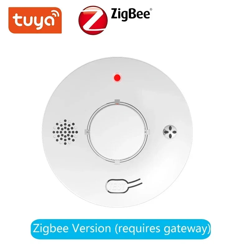 NEW Arrivals TUYA App Wi-Fi Zigbee Smoke Alarm Fire Protection Smoke Detector Smokehouse Combination Fire Alarm Home Security System Firefighters