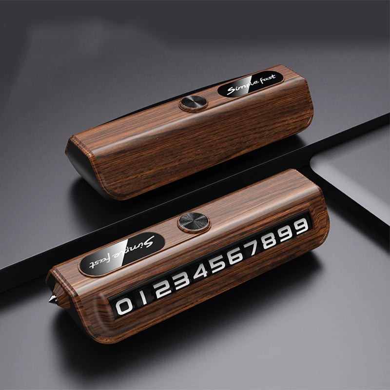 NEW Arrivals Multi-Functional Auto Parking Number 2-in-1 Safety Window Breaker Interior Phone Number Car Decoration Temporary Parking License Plate Assault Incident Accidents Cars Accessories