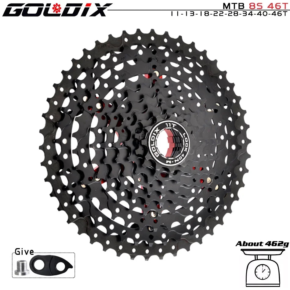 NEW Black MTB Cassette 8/9/10/11/12 Speed 40/42/46/50/50T K7 8/9/10/11/12v Bicycle Freewheel Bicycle Sprocket for Shimano HG Bicycle Accessories Sports Supplies