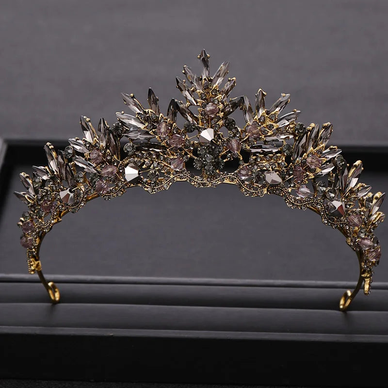 Low-Price Sales are Limited Luxury Wedding Crown Gold Silver Color Rhinestone Crystal Diadem Queen Crown Princess Tiaras Bridal Hair Jewelry Party Hair Accessories Girls Ladies Luxury Jewelry Fashion Accessories Supplies