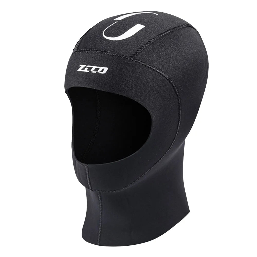 3MM Neoprene Professional Scuba Diving Cap Hood Neoprene Protect Hair Swimming Hat With Shoulder Snorkeling Equipment Hat Hood Swim Warm Wetsuit Accessories