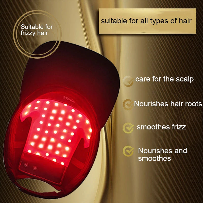 Infrared Hair Growth Instrument Physiotherapy Head Cap Laser Red Blue Light Hair Care Device Relaxation Therapy Led Helmet