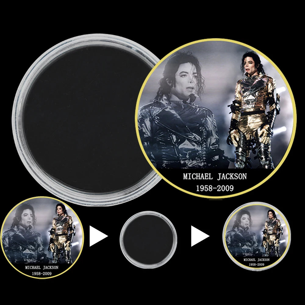 Michael Jackson Commemorative Coins Gold Plated Metal Challenge Medals Collent Gift - 1 Ounce - Rare