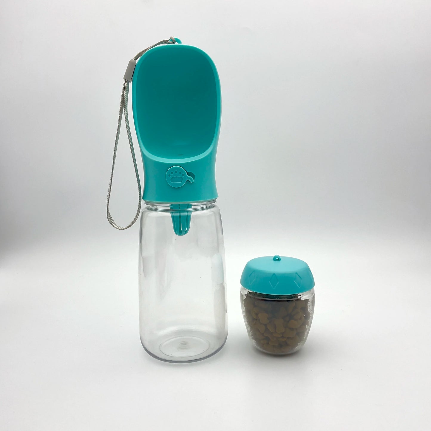 NEW Arrivals 2 in 1 Set 350/550ml Portable Food Grade Material Dog Cat Outdoor Hiking Running Travel Pet Water Cup Bottle With Food Dispenser Water Bottle for Dogs Cats Pets Supplies