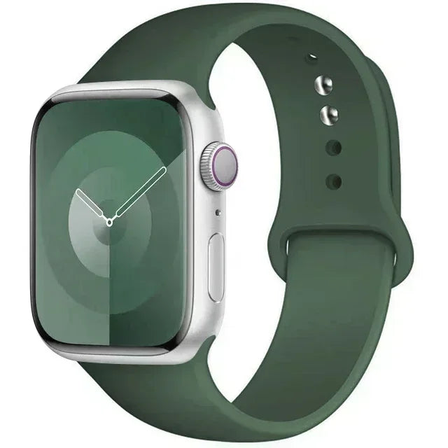 Original Silicone Strap For Apple Watch Band 44mm 38-40 42-46 41-45 46MM 49 mm Bracelet Watch Serie Accessories 10 9 7 4 5 6 8 SE Ultra 2 3 Electronics Supplies
