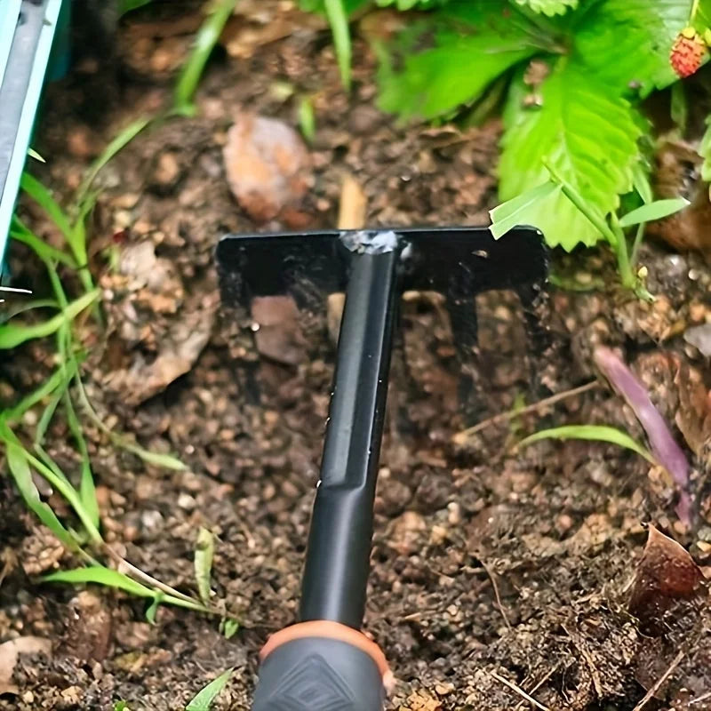 NEW Arrivals 4PCS Set Outdoor Gardening Tools Including a Small Shovel for Planting Flowers, a Five-Pronged Rake, a Double-Headed Rake Home Garden Accessories