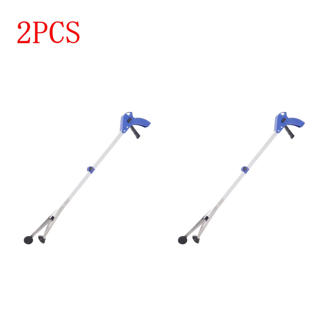 3PCS Folding Garbage Picker Household Aluminum Alloy Trash Grabber Waste Leaves Pick Cleaning Up Clip Garden Cleaning Tool