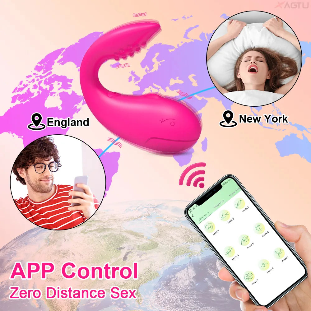 Wireless Bluetooth APP Vibrator for Women Remote Control Dildo G Spot Massager Wear Vibrating Egg Female Sex Toys for Adults 18
