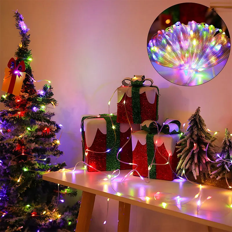10M Christmas Fairy String Lights, Christmas Decorations Christmas Tree Ornaments for Home Natal New Year Eve Supplies Decor Products