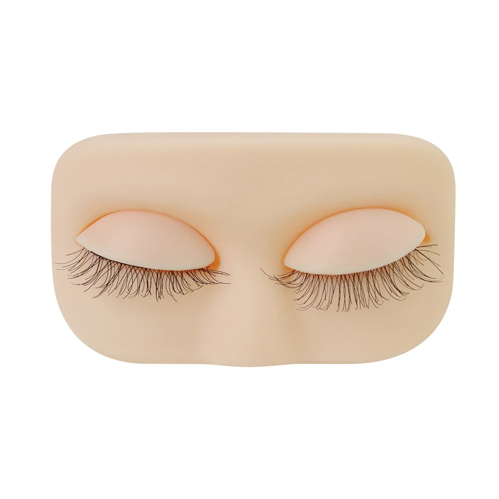 NEW 6 Colors Eyelash Portable Head Make-Up Training Mannequin With Removable Replacement Eyelids Practice Eyelash Mini Flat Model Head Cosmetic Accessories