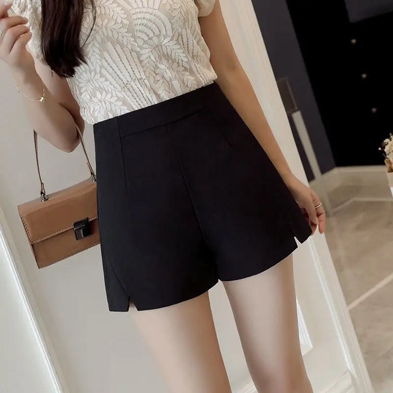 NEW Arrivals S-5XL Solid Women Mini Shorts High Waits Zipper Fly All-match Outwear Sexy Female Leisure Bottom Korean Style Young Lady Chic
