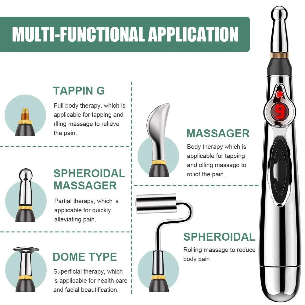 NEW Arrivals Acupuncture Electric Pen Meridian Energy Pulse Massage Pen, Multi-Function Massage Pen Tools for Massage Energy Therapy Pain Relief Health Care Supplies