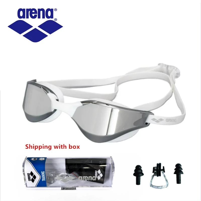 NEW Arrivals 2PCS Set 100% Original ARENA Professional Swimming Racing Goggles High-Definition 7 Colors Waterproof Anti-Fog UV400 Competition Training Swimming Top Quality Goggles