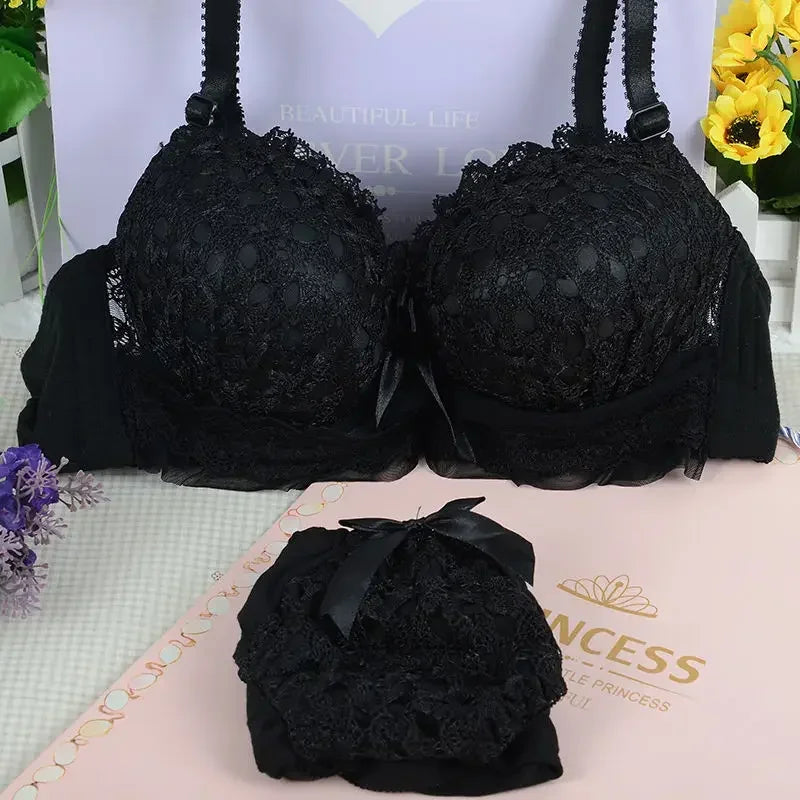 NEW Arrivals 2PCS Set 6 Colors Luxury Women Bra Set Sexy Bralette Sexy Female Underwear Tank Top Underpants Fashion Brassiere Lingerie Set Lady Crop Tops