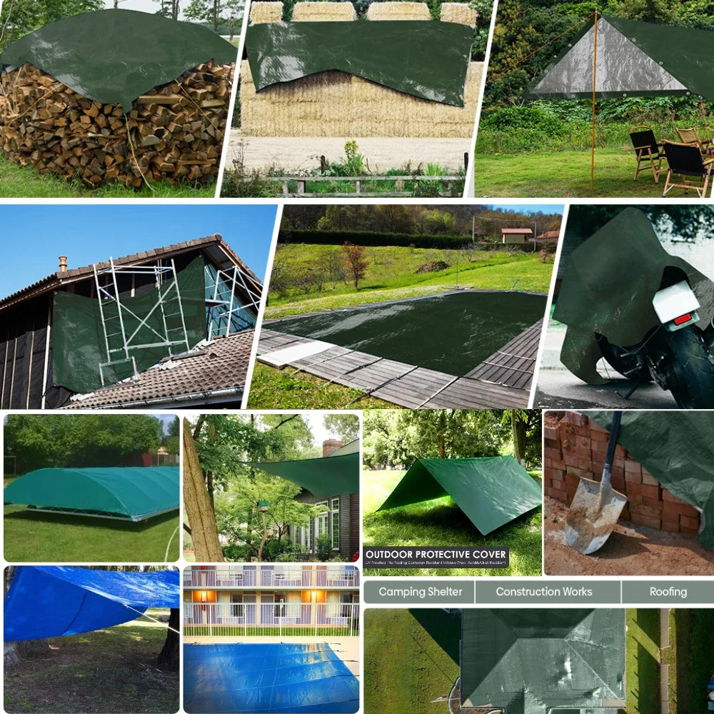 300CM 120GSM PE Sun Shelter Rectangle Waterproof Sunshade Protection Outdoor Canopy Shade Sail Awning Camping Hiking Shade Tents