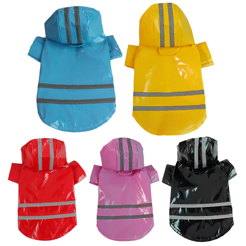 Dog Rain outerwear Reflective Waterproof Snowproof Pet Clothing for Small Puppy Cats, Chihuahua Bulldog Pets Cape Poncho Costume