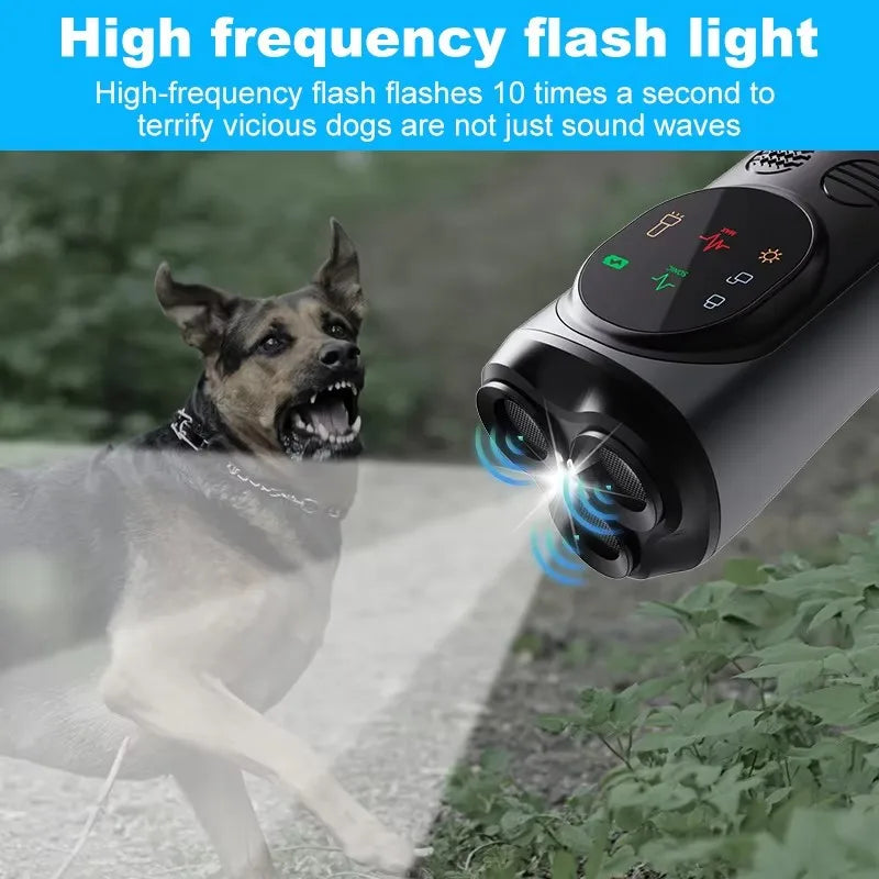 New Arrivals Ultrasonic Bark Catcher with LED Flashlight, Dog Repeller, Anti-Barker, Deterrent Bark Repeller Pets Supplies