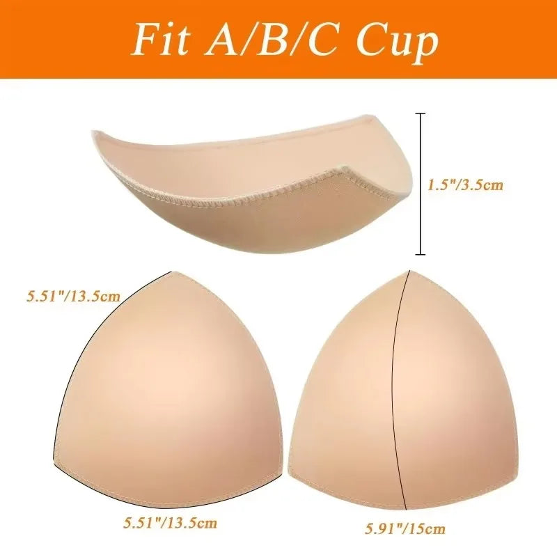 NEW Arrivals 10/20PCS Set Triangle Sponge Push Up Bra Pads for Women Invisible Insert Swimsuit Bikini Breast Enhancers Chest Cup Pads Accessories
