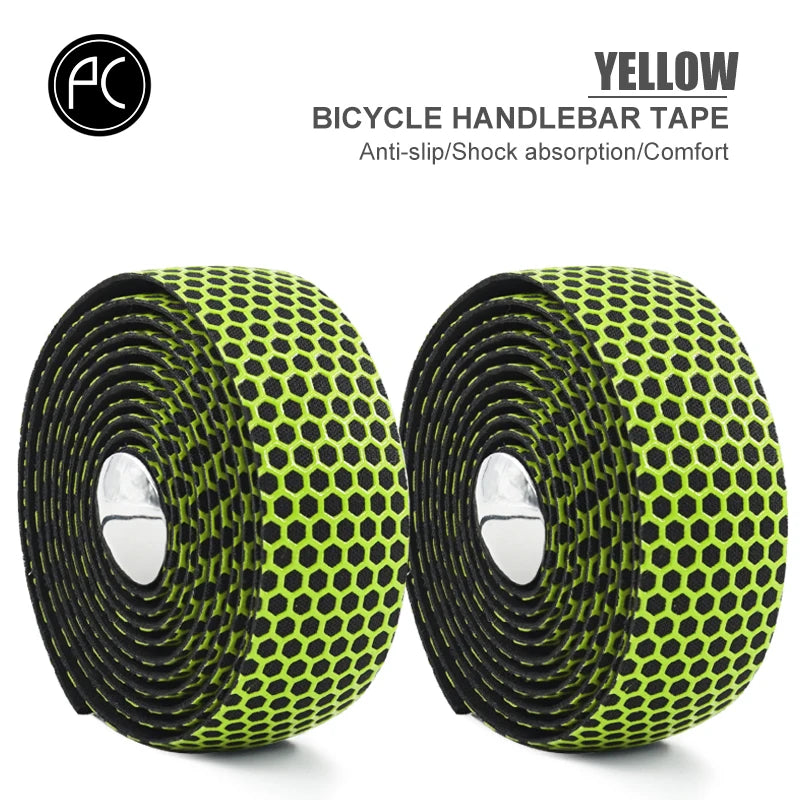 NEW Arrivals Road Cycling Handlebar Tape - Anti-Slip, Sweat-Absorbent, Honeycomb Patterned Cycling Essential Film Bicycle Parts Accessories Sports Supplies