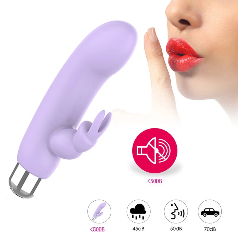 Mini Rabbit Bullet G Spot Vibrator Sex Toys AV Stick Adult Female Masturbator Clitoris Stimulator Nipple Licking Massager Dildo