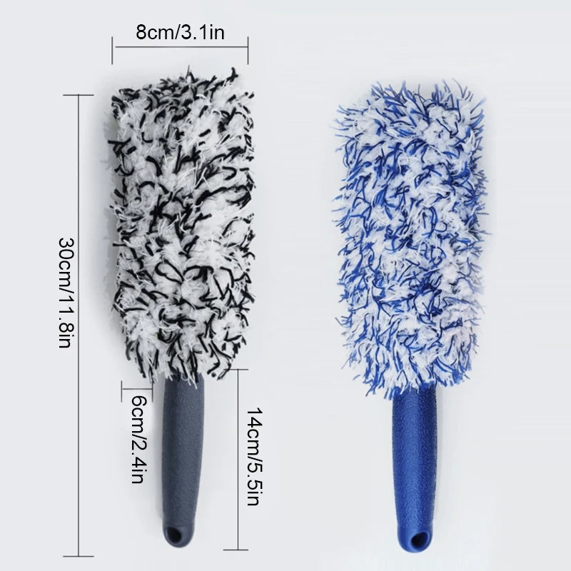 NEW Car Wheel Tire Rim Cleaning Brush Portable Plush Car Wheel Hub Brush Washing Tool Car Detailing Care Dust Removal Brush Vehicle Tools Car Cleaning Supplies