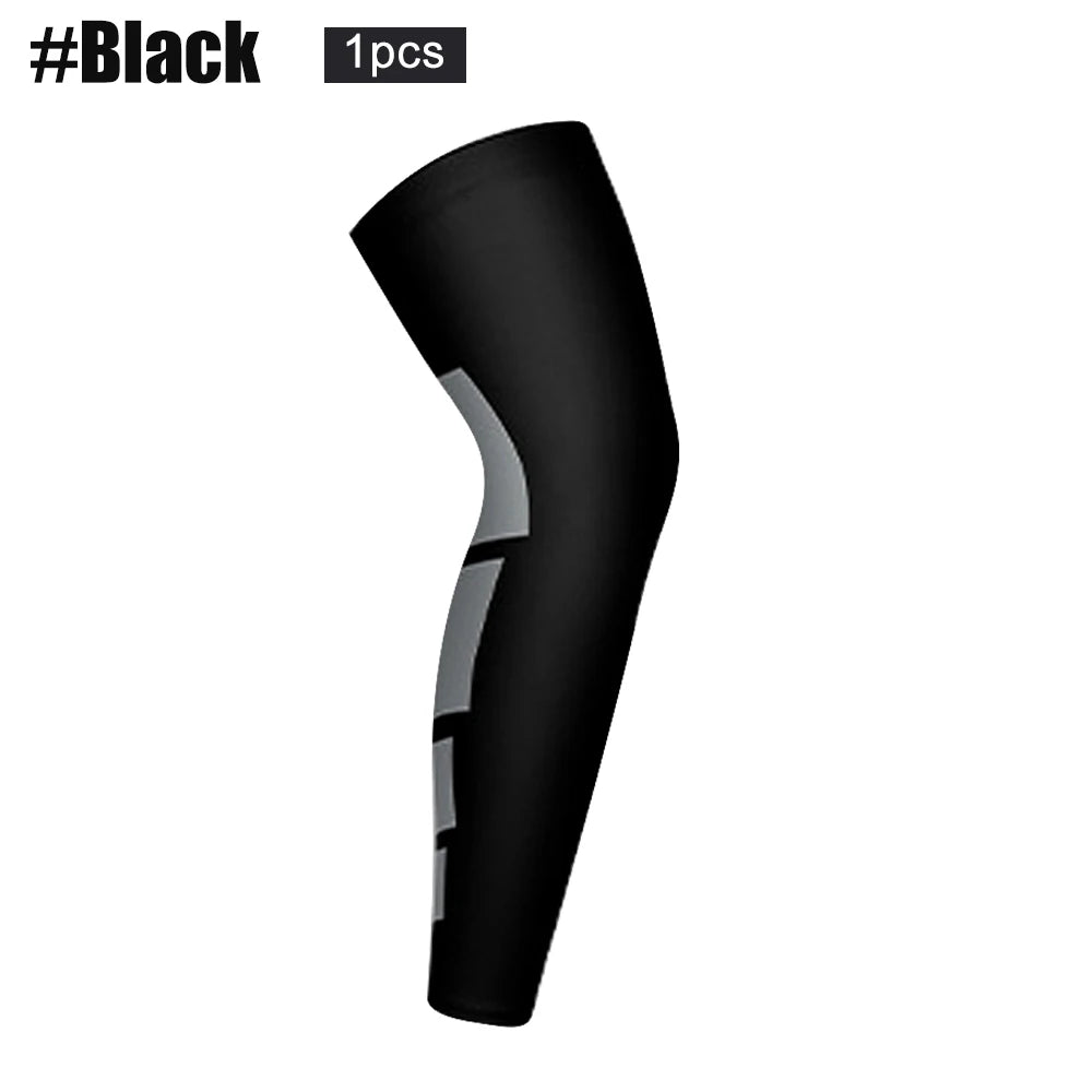 NEW Arrivals Leg Compression Sleeves, Full Leg Sleeve Long Knee Brace Knee Support Protect Basketball Football Volleyball Cycling Men Women Sports Apparel Accessories