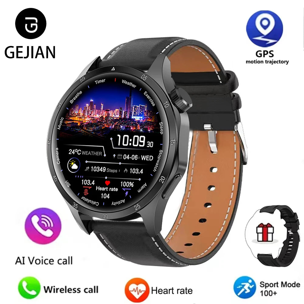 New 8 Colors Men*s Smart Watch 360 * 360 Bluetooth Call Smartwatch AMOLED Screen GPS Multi-Languages Smart Watches NFC Waterproof Smart Watch for Men