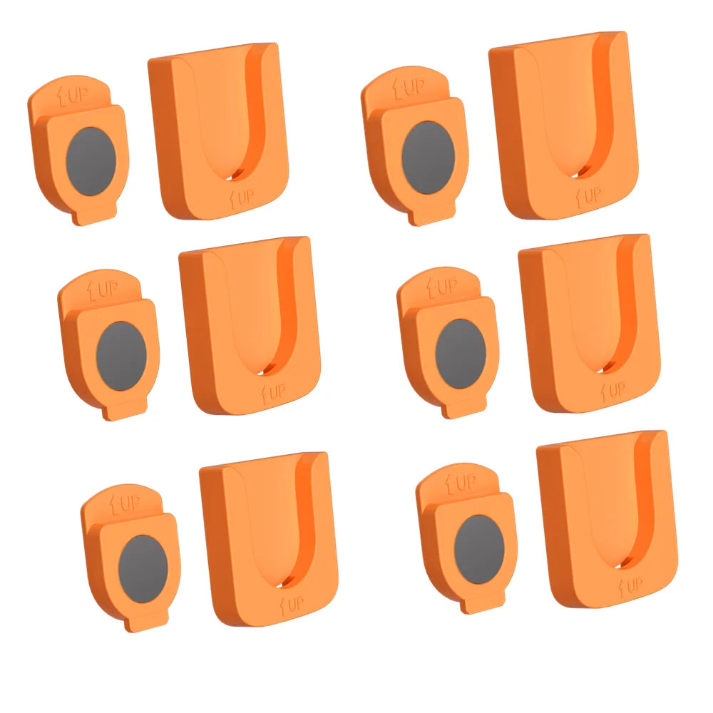 NEW 6PCS Set Remote Control Magnetic Hook Lock, Adhesive Wall Mounted Remote Control Storage Rack, No Punching Hook Home Electronic Accessories