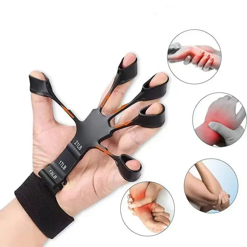 New Silicone Finger Trainer 5 Finger Wrist Stretcher Finger Strength Recovery Flexion and Extension Vein Trainer Sports
