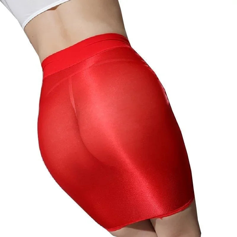 NEW Arrivals Ladies Sexy Sheer Short Skirts See Through Package Hip High Elastic Transparent Silk Mini Night Outfit Skirt Dresses